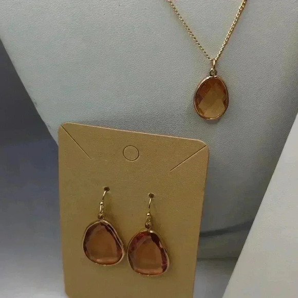 Peach pink bundle 4 necklaces, 2 bracelets, 1 pair earrings some NWT J Crew - Picture 4 of 12